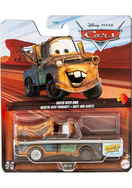 Cars 3 Tekli Karakter Araçlar Mater With Sign HTX86