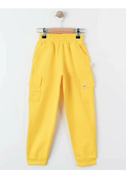 Tiffany Eşofman Altı Kargo Cepli Oversize Theme Sarı