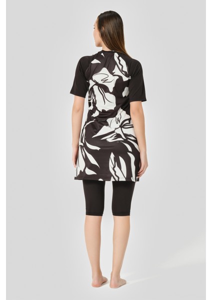 Patchwork Reglan Yarım Kol Yarı Kapalı Mayo fırsatları