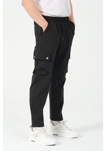 Paraşüt Kumaş Çıtçıtlı Yan Cepli Kargo/jogger Pantolon Alt Bl 2082-70085