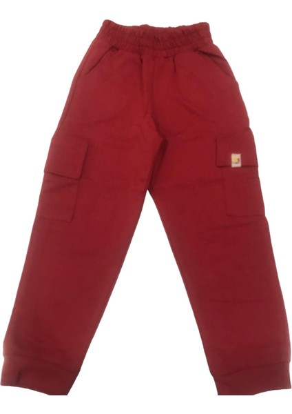 Tiffany Eşofman Altı Kargo Cepli Oversize Theme Kırmızı