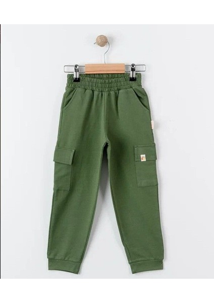 Tiffany Eşofman Altı Kargo Cepli Oversize Theme Haki