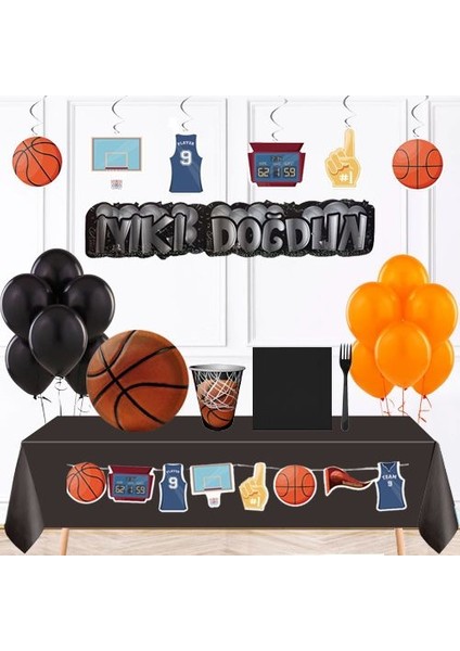 Basketbol Doğum Günü Parti Seti 16 Kişilik