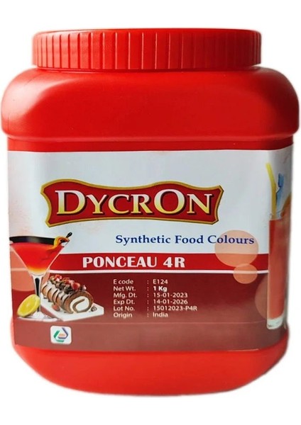 Ponceau 4R - E124 – Kırmızı Sentetik Gıda Boyası - Toz Renklendirici