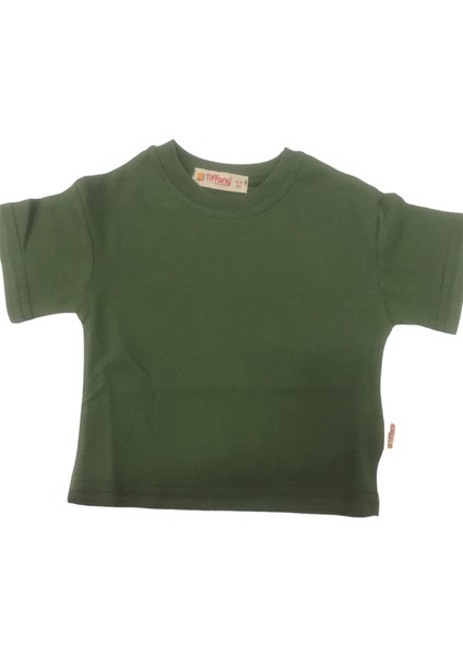 Tiffany Tekstil Tiffany T-Shirt Basic Süprem Haki