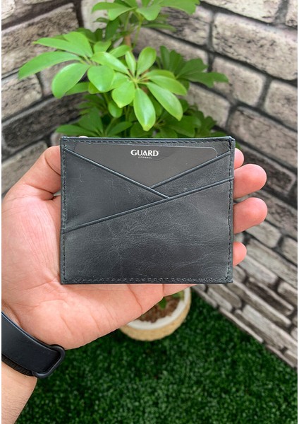 Antik Siyah Deri Kartlık - GRD2403XW22430