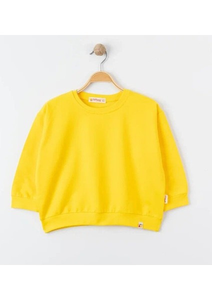 Tiffany Tekstil Tiffany SweaT-Shirt Oversize Theme Sarı