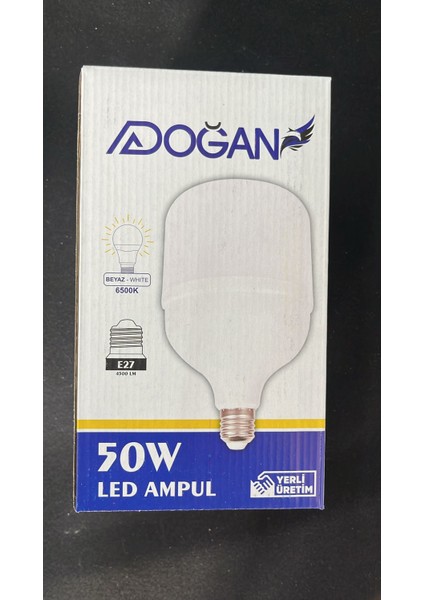 A Doğan 50W Beyaz Torch LED Ampul   5li Paket