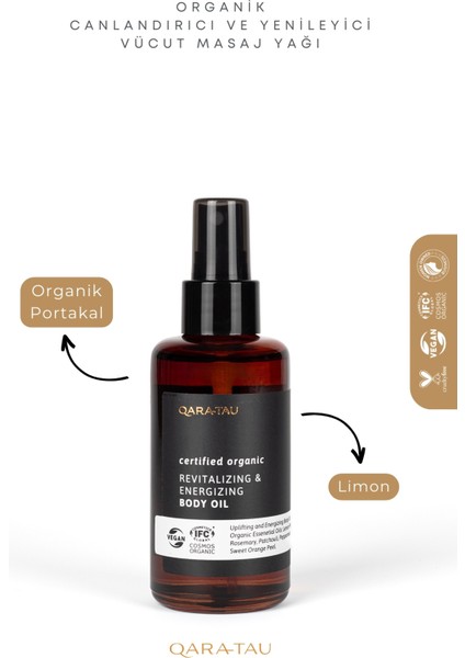Organik Revitalizing Canlandırıcı ve Yenileyici Vücut Masaj Yağı 100 ml