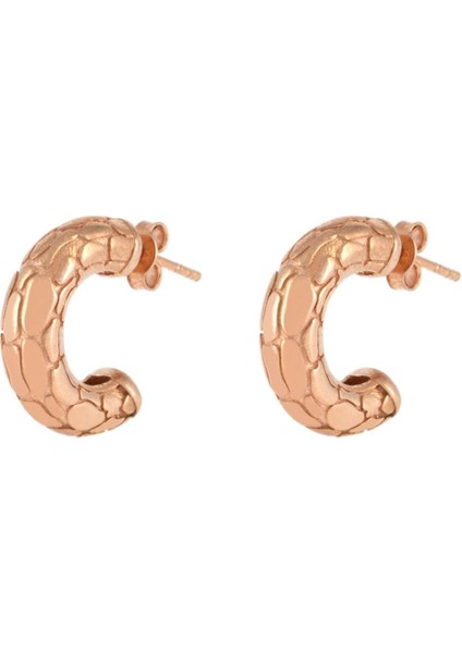 925 Ayar Gümüş Kaplumbağa Desenli Kanca Küpe