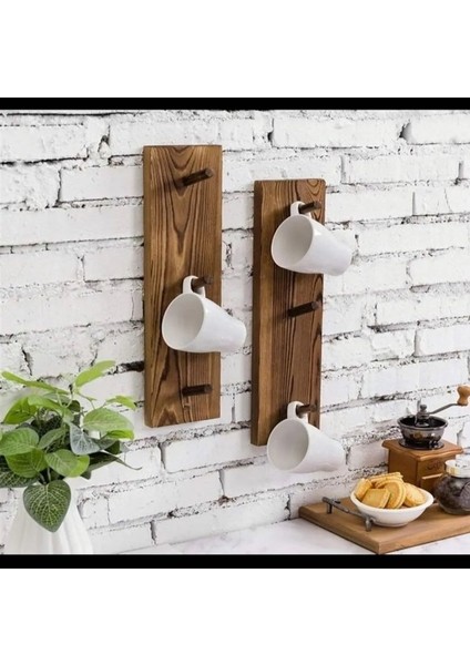 Ahşap Duvar Bardaklığı 2 Adet fiyatları