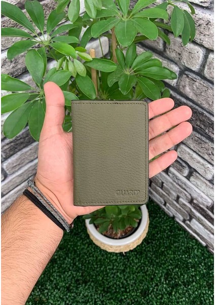 Haki Yeşil Deri Kartlık - GRD2403XW22330