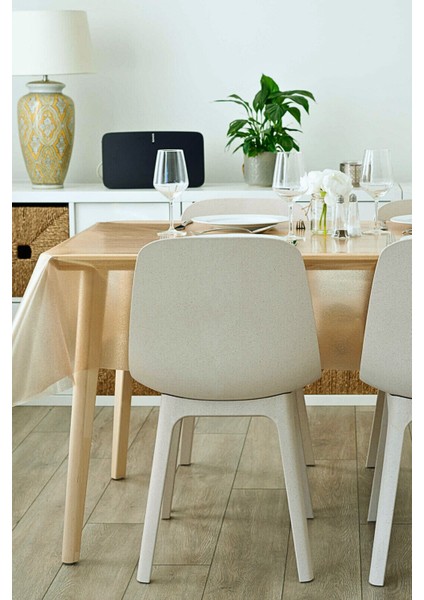 Sarı Simli Şeffaf Muşamba Masa Örtüsü-0,20 mm Kalınlık- Farklı Ölçülerde fiyatları