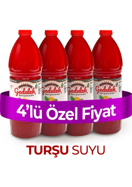 Doruk Sezer Gedelek Turşucusu Gedelek Turşucusu Şalgamlı Turşu Suyu Acısız 1 Lt 4' Lü  Kampanya