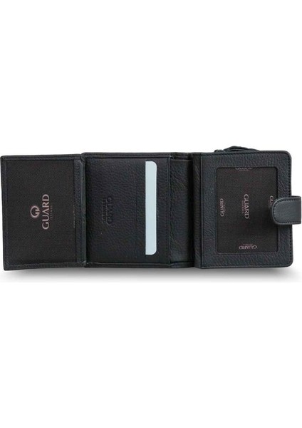Siyah Çok Bölmeli Şık Deri Bayan Cüzdanı - GRD2403XW22502