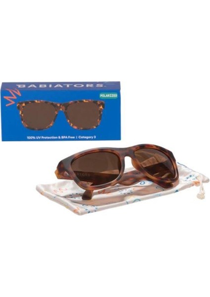 Amber Polarize Lensli Navigator Güneş Gözlüğü Totally Tortoise 3-5 Yaş