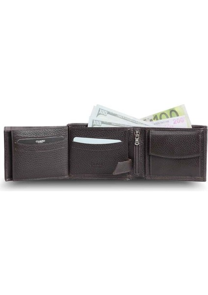 Kahverengi Bozuk Para Bölmeli Deri Erkek Cüzdan ı GRD2403XW22473 fırsatları