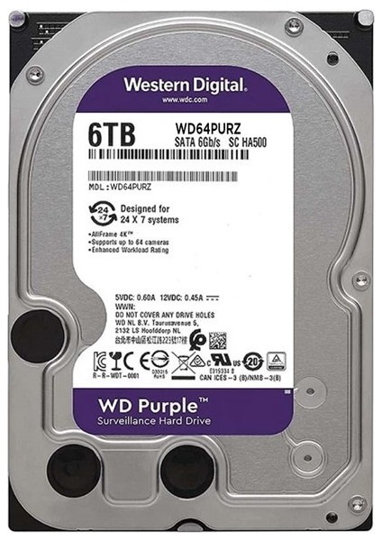 Purple 6tb 5400RPM 256MB -WD64PURZ