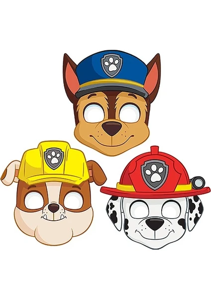 Parti Dükkanım Paw Patrol Kağıt Maske 6 Adet