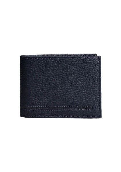 Bozuk Paralıklı Pisotlu Lacivert Hakiki Deri Yatay Erkek Cüzdanı - GRD2403XW22562