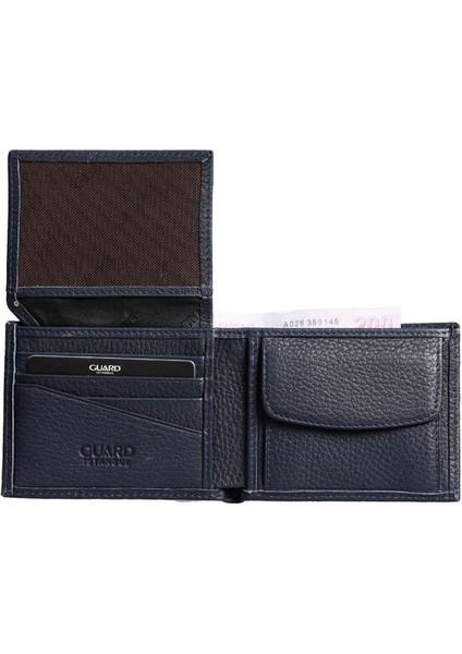 Bozuk Paralıklı Pisotlu Lacivert Hakiki Deri Yatay Erkek Cüzdanı - GRD2403XW22562 modelleri