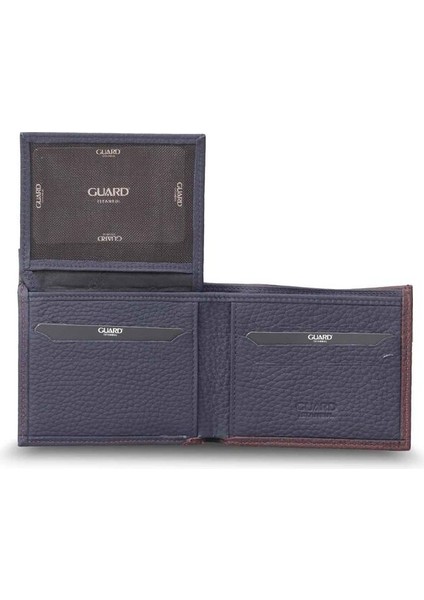Mat Bordo - Lacivert Yatay Deri Cüzdan - GRD2403XW22272 fırsatları