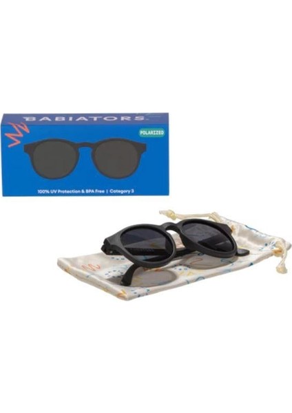 Smoke Polarize Lensli Keyhole Güneş Gözlüğü Jet Black 3-5 Yaş fırsatları