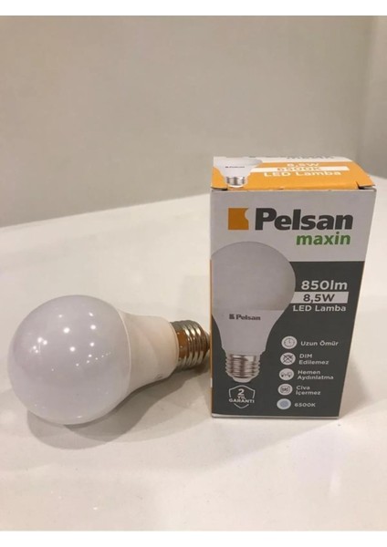 Pelsan Maxin LED Ampul 8,5W Beyaz