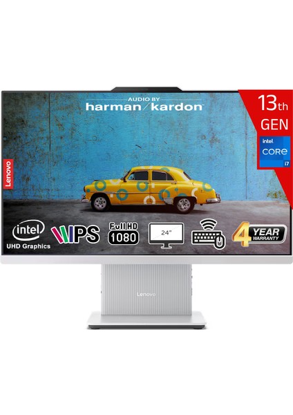 Ideacentre Aıo 24IRH9 Intel Core I7 13620H 16GB Ddr5 1tb SSD Intel UHD Graphics Freedos 23.8 IPS Fhd F0HN0056TR-161 Kablosuz Klavye+Mouse Beyaz All In One Bilgisayar