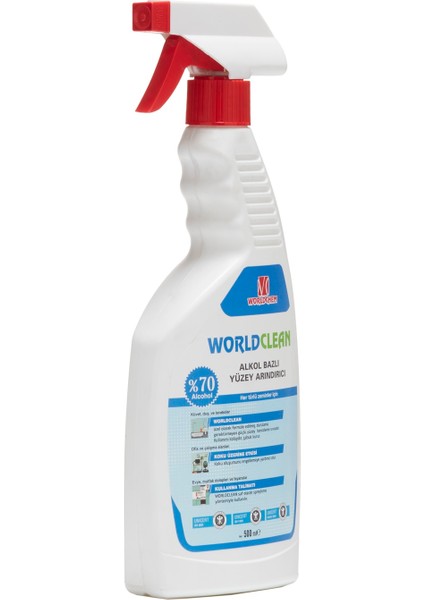 Worldclean Alkol Bazlı Yüzey Arındırıcı 500 ml