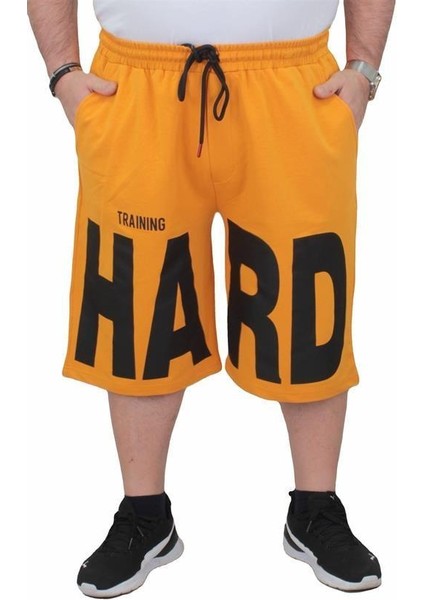 Erkek Büyük Beden Penye Şort Hard 24631 Hardal fiyatları