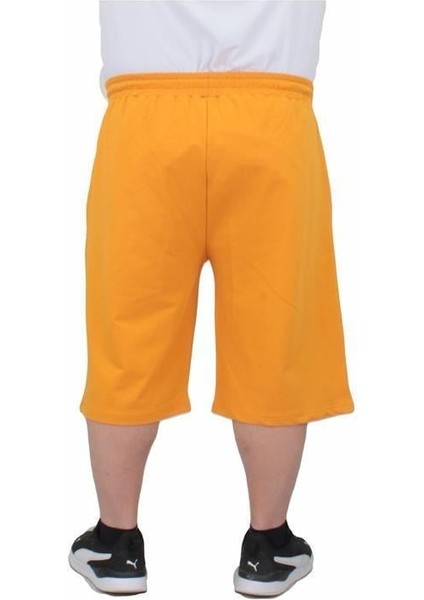 Erkek Büyük Beden Penye Şort Hard 24631 Hardal modelleri