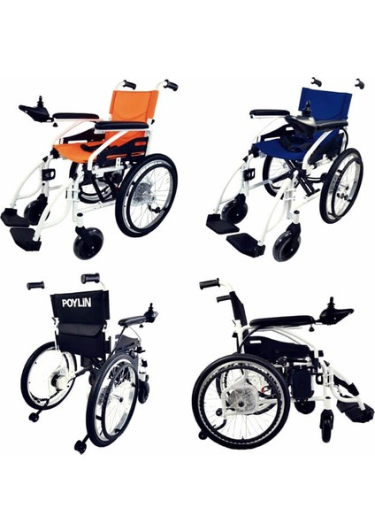 P200C Katlanabilir Çocuk Akülü Tekerlekli Sandalye Siyah modelleri