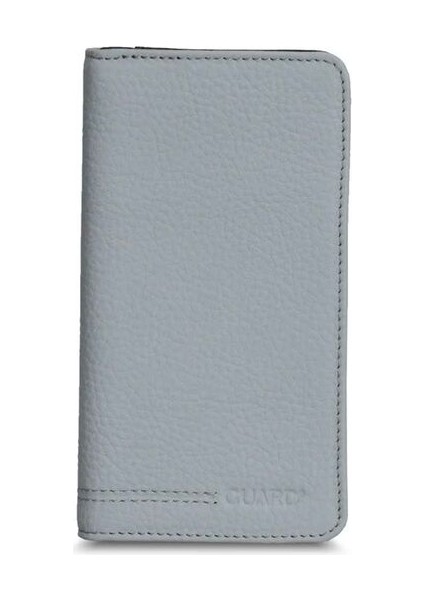 Telefon Girişli Gri Siyah Deri Portföy Cüzdan - GRD2403XW22341