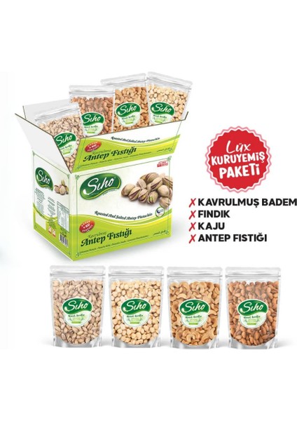 FISTIK Lüks Karışık Kuruyemiş Tanışma Paketi 2 kg