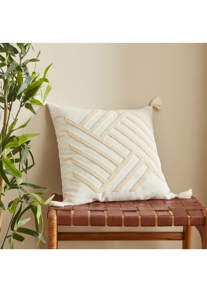 Kassey Dolgulu Kırlent Krem