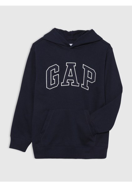 Erkek Çocuk Lacivert Gap Logo Fransız Havlu Kumaş Sweatshirt