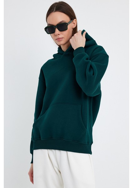 Koyu Yeşil Hoodie, Oversize Hoodie, Kadın Hoodie modelleri