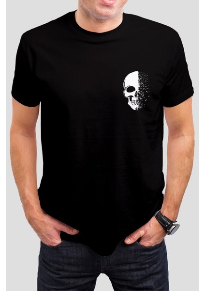 Kuru Kafa Baskılı Siyah Unisex T-Shirt