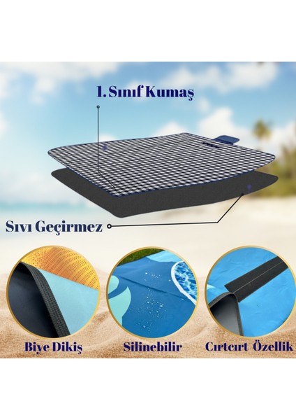 Tekno Trust 2'li Katlanabilir Kamp Matı, Plaj Havlusu, Kamp Seti, Piknik Örtüsü, Su Geçirmez, Kum YAPIŞMAZ150-2 indirimleri