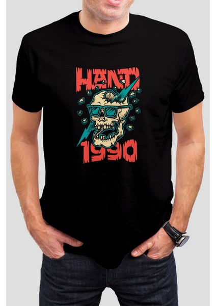 Kuru Kafa Baskılı Siyah Unisex T-Shirt