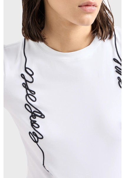 Pamuklu Regular Fit Bisiklet Yaka T Shirt Bayan T Shirt 3D2T7R 2J07Z 0100