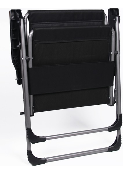 Tekno Trust 4,5 - 6 kg Katlanır Kamp ve Piknik Sandalye Tekli Tek Kişilik Metal Katlanabilir Siyah