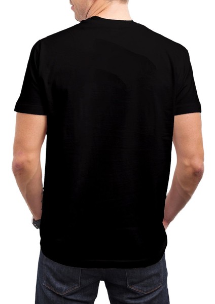 Motorcu Kuru Kafa Baskılı Siyah Unisex T-Shirt fiyatları