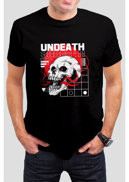 Kuru Kafa Baskılı Siyah Unisex T-Shirt