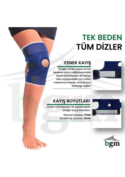 Standart Patella Destekli Dizlik Yüksek Kalite Neopren Patella Destekli Dizlik Standart