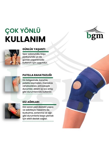 Standart Patella Destekli Dizlik Yüksek Kalite Neopren Patella Destekli Dizlik Standart