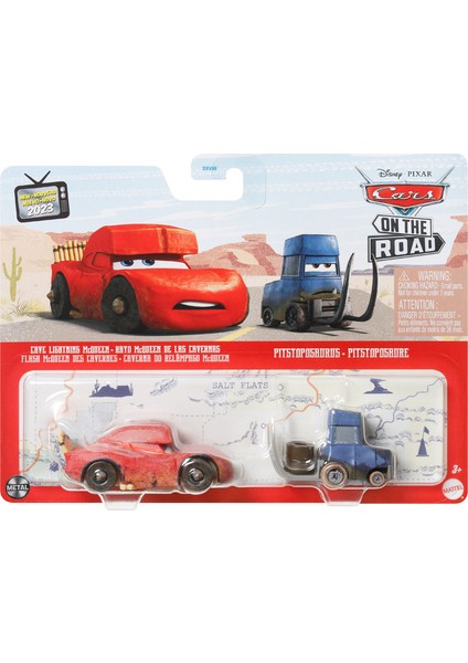 Cars Ikili Karakter Araçlar Cave Lightning Mcqueen ve Pitstoposaurus HLH63