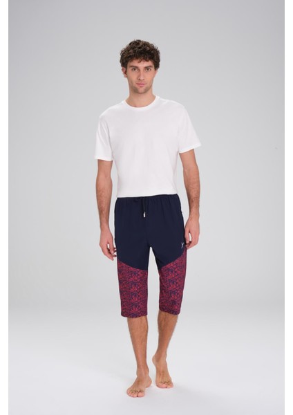 Desenli Lacivert Kırmızı Erkek Uzun Erkek Havuz ve Deniz Şortu 245 fiyatları