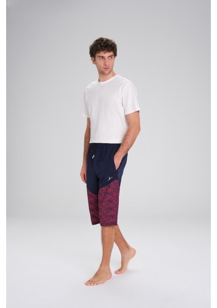 Desenli Lacivert Kırmızı Erkek Uzun Erkek Havuz ve Deniz Şortu 245 fırsatları